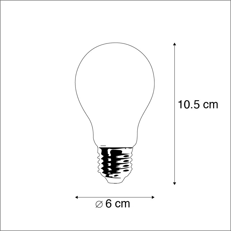 Set di 5 lampadine LED dimmerabili E27 A60 opale 5W 380lm