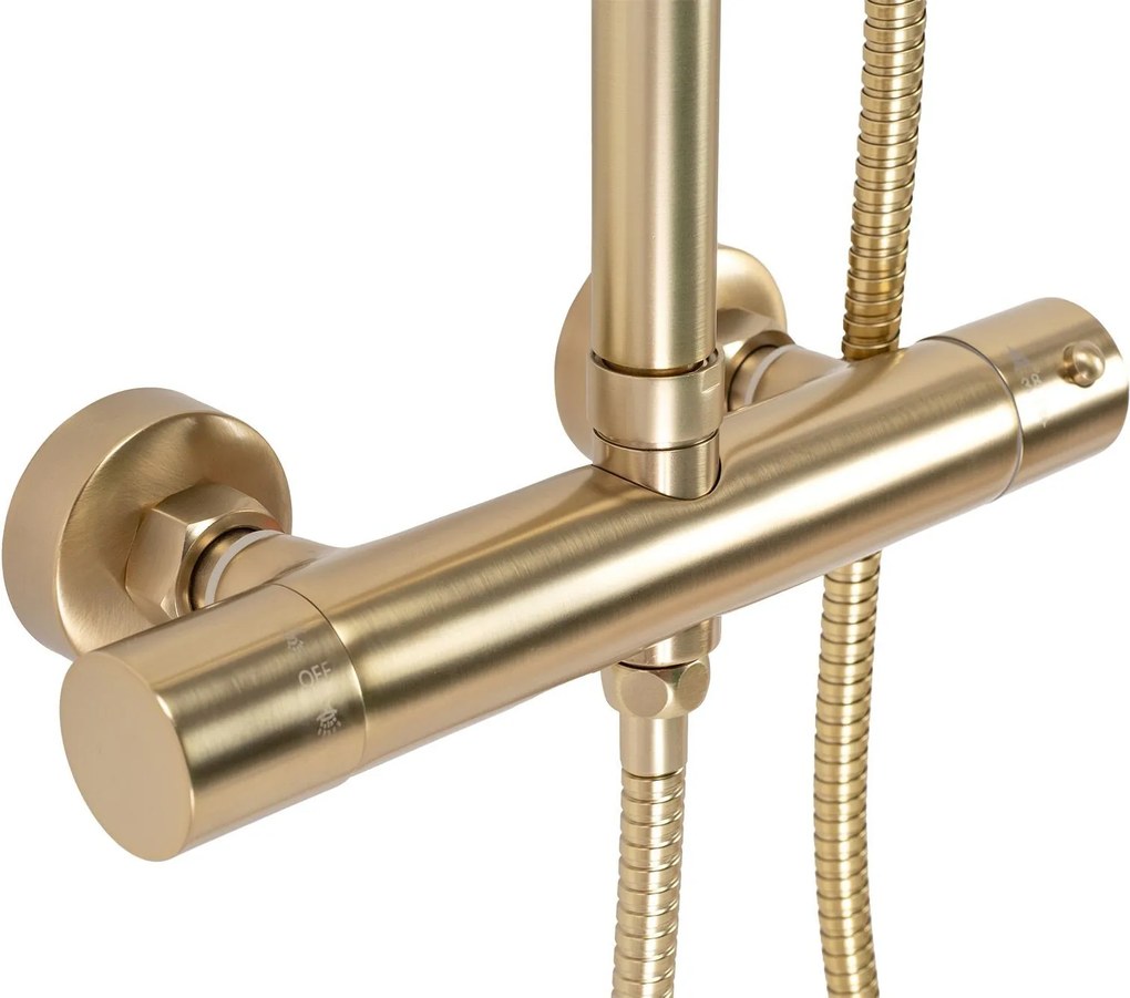 Set doccia con termostato Rea PAROT BRUSHED GOLD
