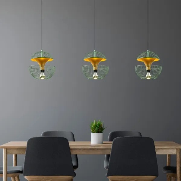 Lampadario a sospensione con filo TELMANDER 1xE27/40W/230V verde