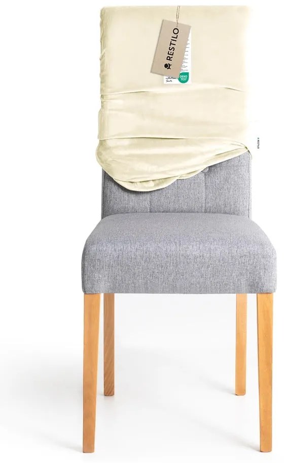 Set di coprisedia color crema con rivestimento elastico per sedie 4 pz 48 cm Sento – Restilo