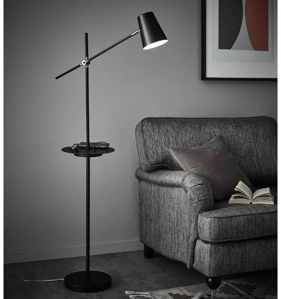 Markslöjd 107307 - Lampada da terra con USB LINEAR 1xE14/40W/230V