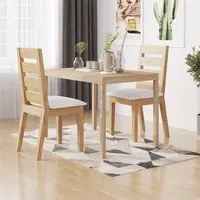 Tavolo da Pranzo 110x70x75 cm in Legno Massello di Acacia cod mxl 20449