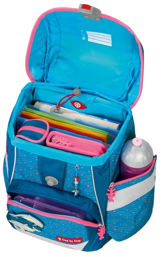 Zaino/cartella scuola 2IN1 PLUS – Set 6 pezzi, Step by Step Dolphin Pippa