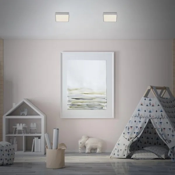 Briloner 7076-414 -Plafoniera LED STAR SKY LED/11W/230V 15x15 cm argento