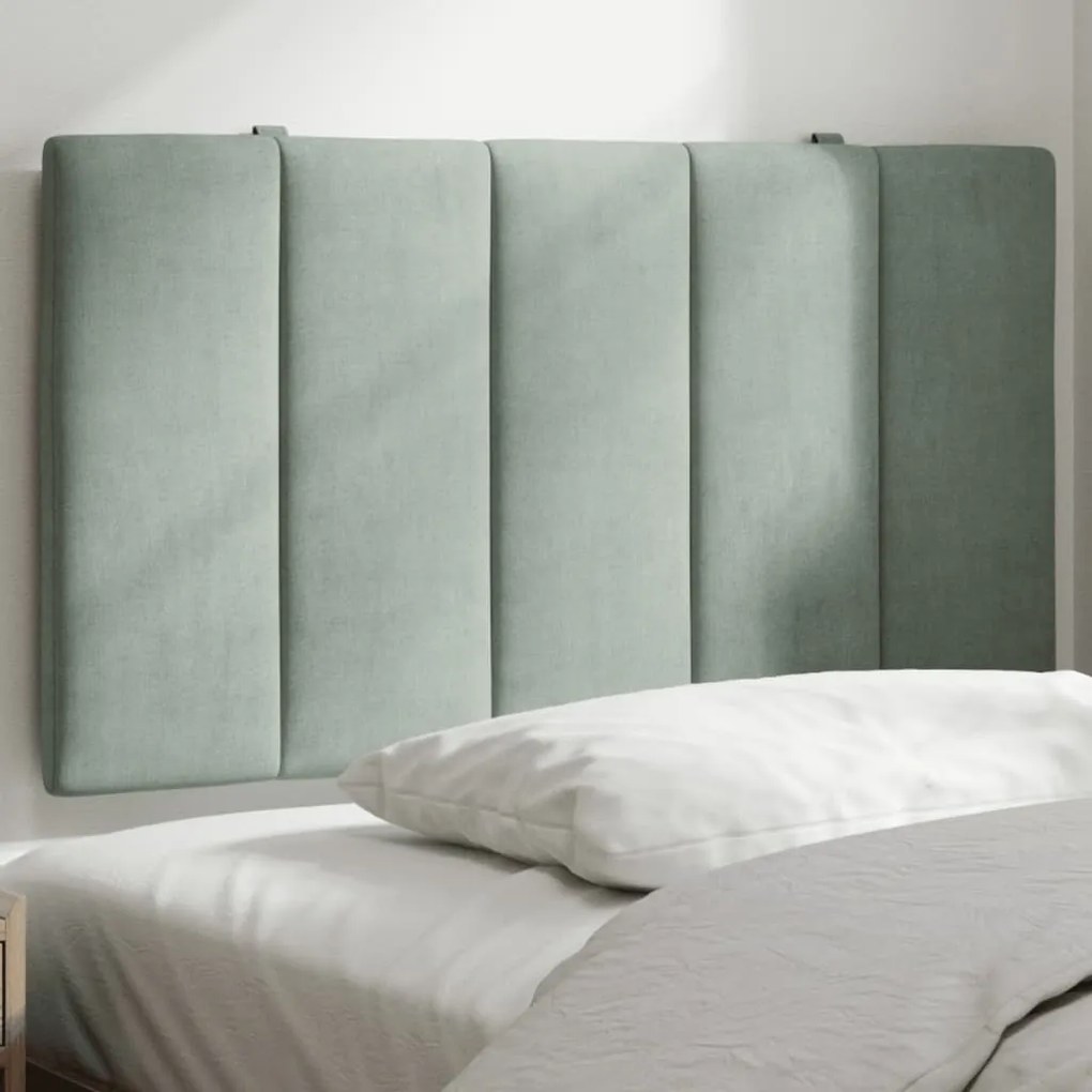 Cuscino Testiera Grigio Chiaro 90 Cm İn Velluto /