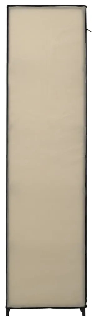 Armadio pieghevole crema 110x45x175 cm in tessuto