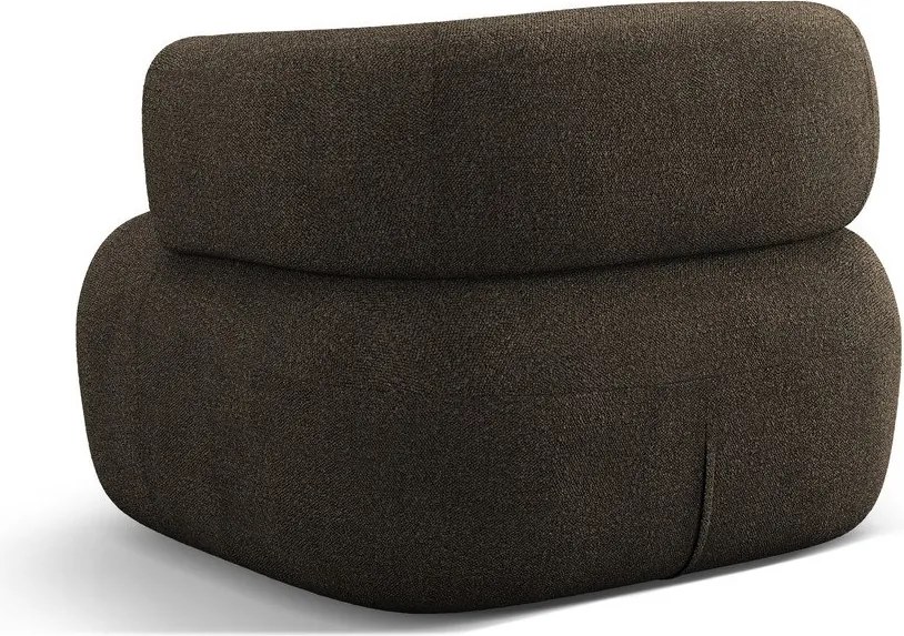 Poltrona marrone in tessuto bouclé Jenny - Micadoni Home