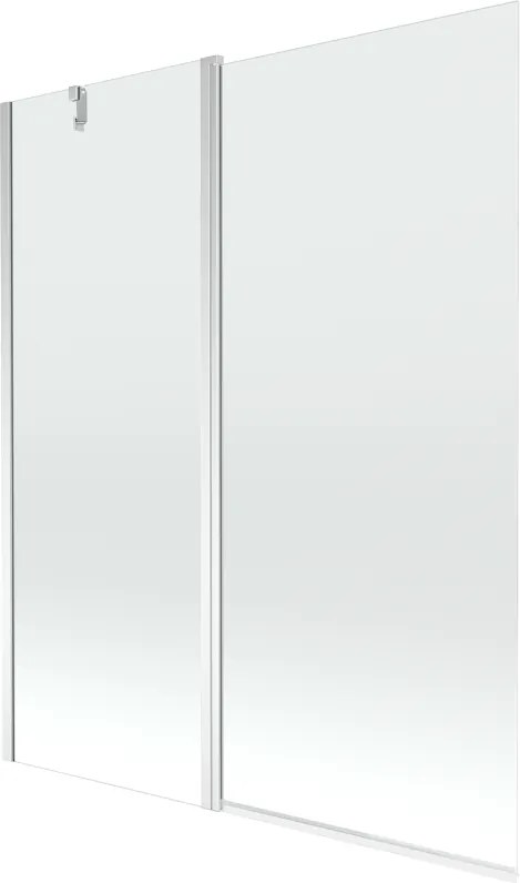Mexen Flip paravento da bagno a 2 ante 140 x 150 cm, trasparente, cromo - 894-140-101-01-00