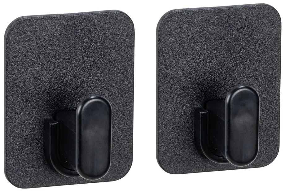 Set di ganci senza foratura neri in plastica 2 pz Parma – Allstar