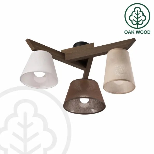 Brilagi - Lampadario LED ANTHONY 3xE14/40W/230V rovere noce