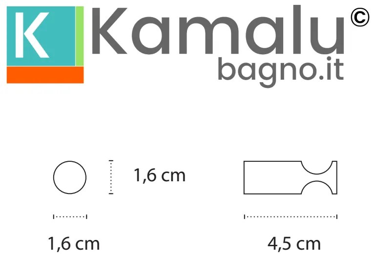 Kamalu - appendiabiti singolo in acciaio inox finitura lucida | monde-c