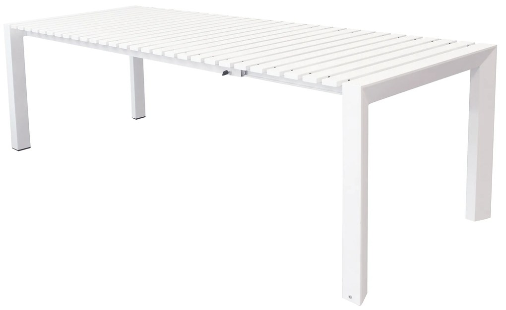 BRUNO - tavolo con struttura in alluminio verniciato bianco o antracite