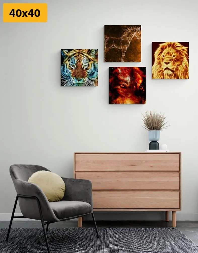 Set di quadri – Misteriosa astrazione animale
