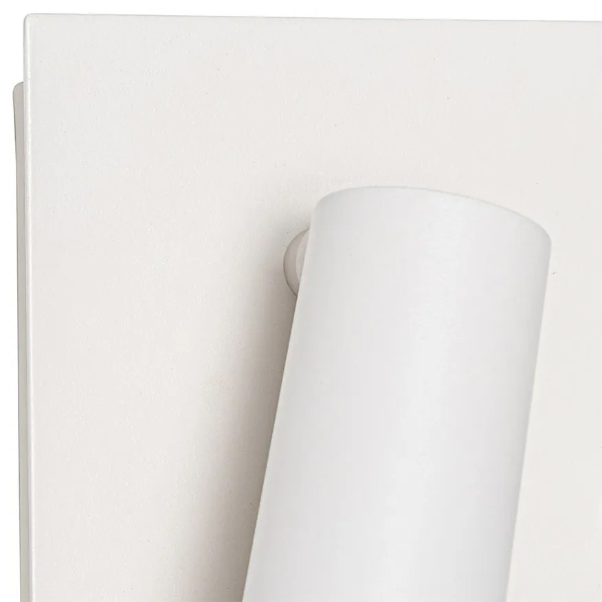 Lampada da parete per esterni moderna bianca con LED 2 luci IP54 - Simon