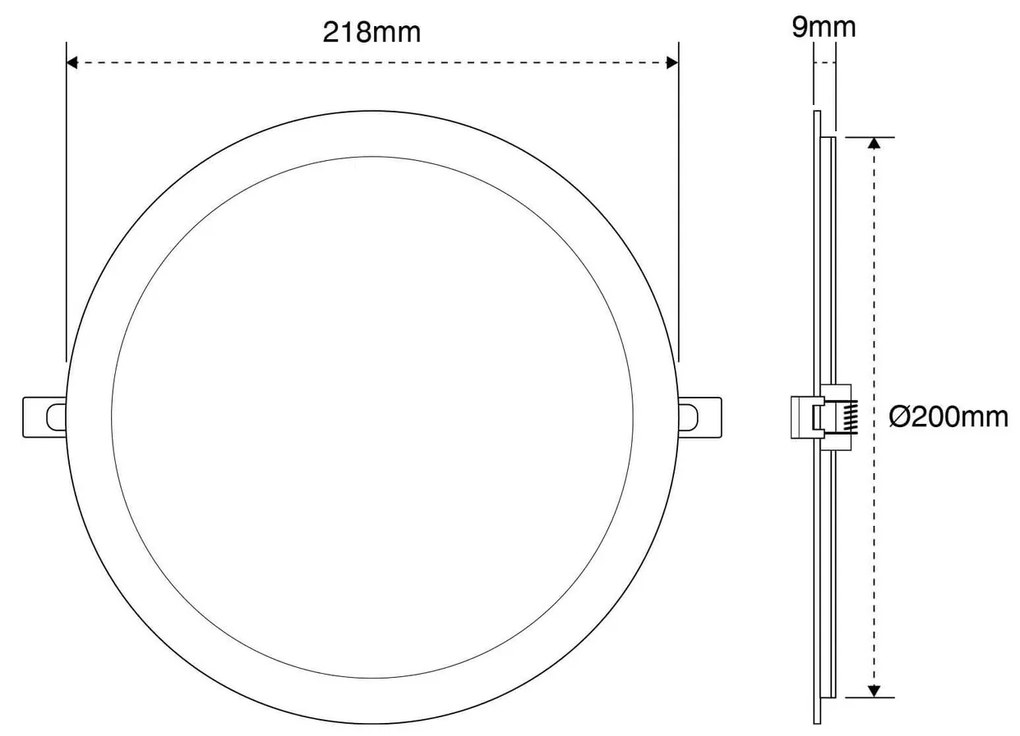 Pannello LED Rotondo 20W 2.000lm Foro Ø205-210mm Osram LED Dimmerabile Colore Bianco Freddo 6.000K