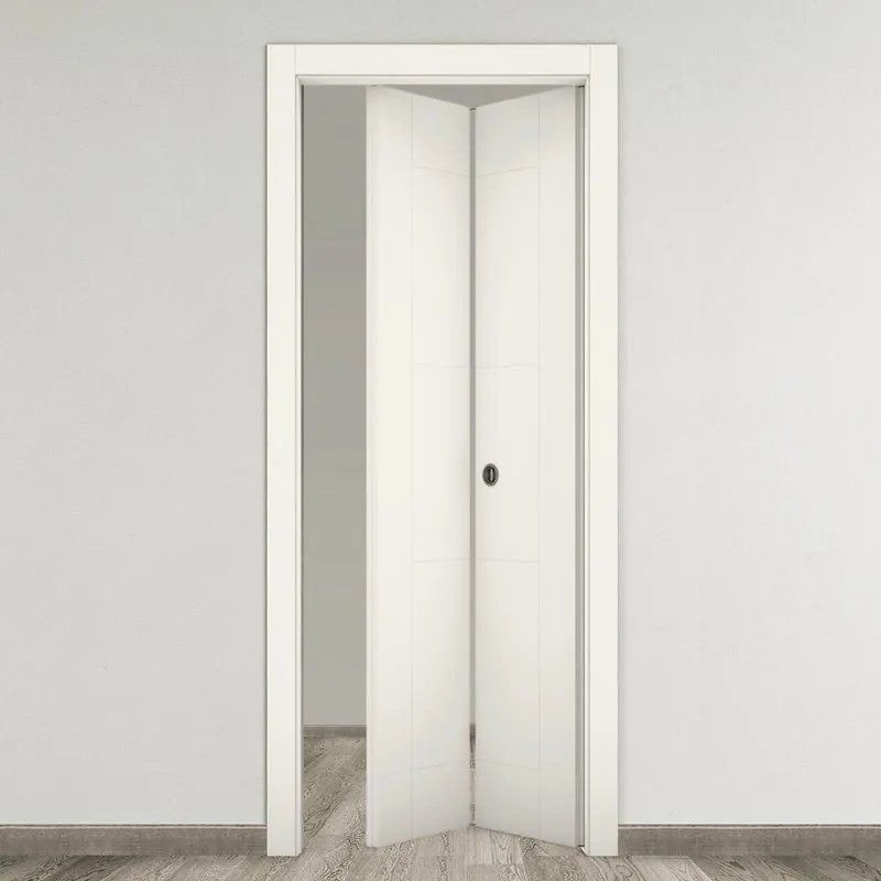 Porta pieghevole a libro simmetrica Mood bianco L 70 x H 210 cm sinistra