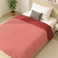 Piumino 1 piazza e mezza in microfibra effetto seta rosa