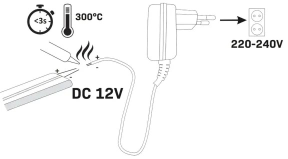 Striscia LED NEON 2 m LED/17W/12V IP65 blu