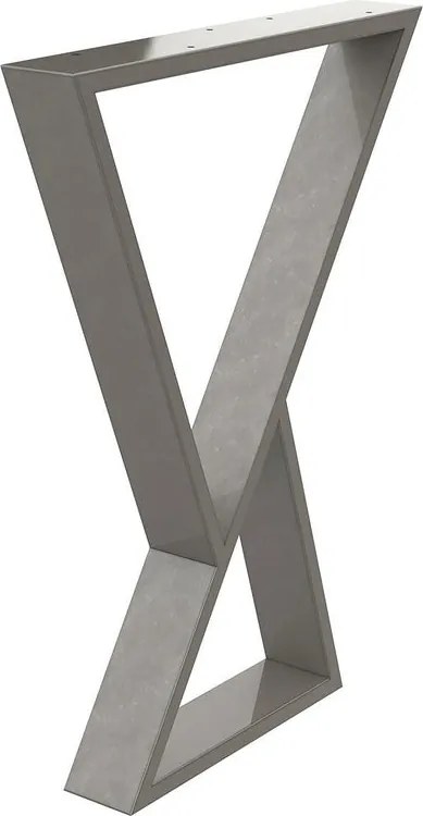 Gamba per mobili STEELMI Federica in acciaio trasparente lucido L 58 x P 8 x H 71 cm