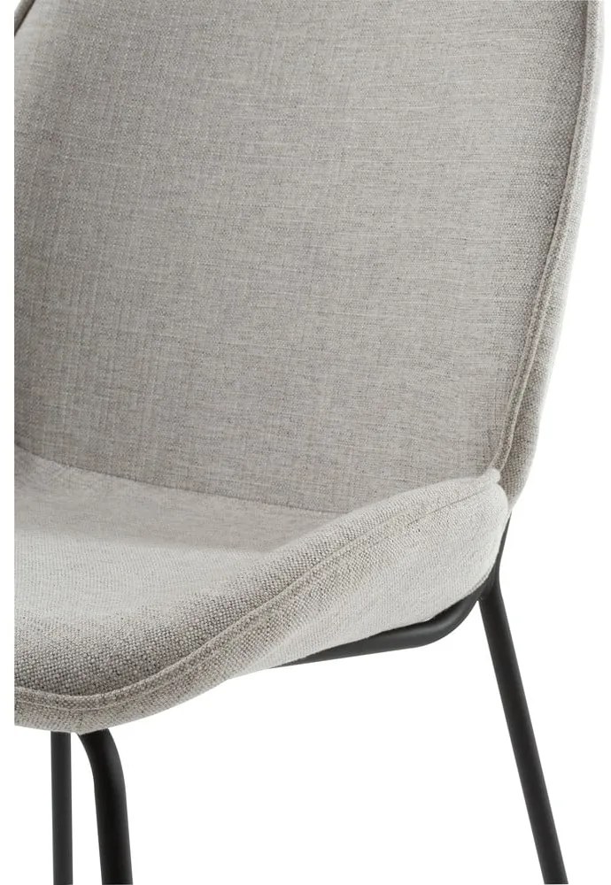 Sedia da pranzo grigia con base in metallo Hella - Canett