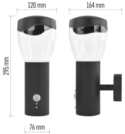 Applique da esterno con sensore ARTEO 1xE27/15W/230V IP44