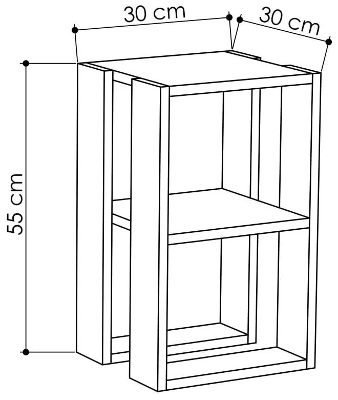 Comodino bianco Lonie - Homitis