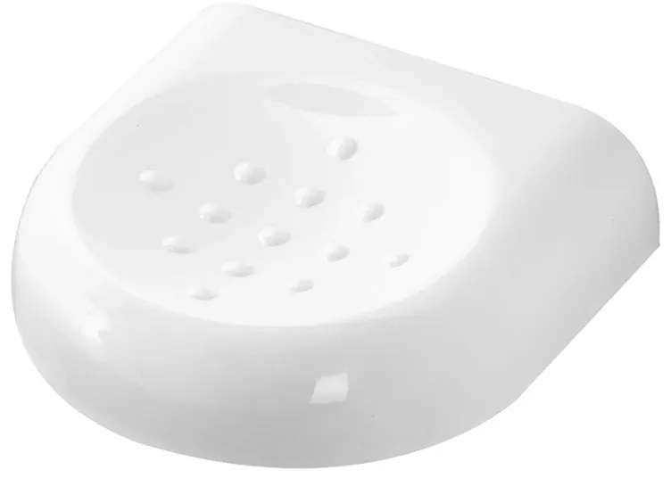 Porta sapone a muro in ABS bianco Gioia