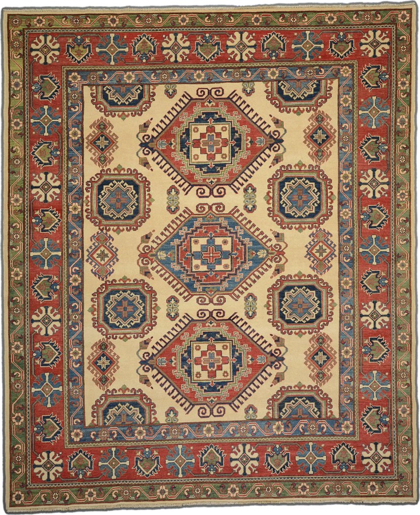 Kazak Tappeto 170 x 240 Beige (Pakistan) Annodato A Mano