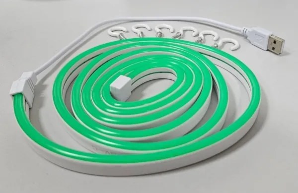 LED Striscia flessibile NEON LED/5V USB 1,8 m verde