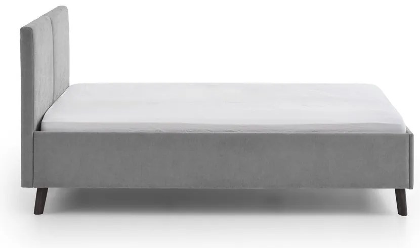 Letto matrimoniale imbottito grigio con rete inclusa 140x200 cm Piano – Meise Möbel