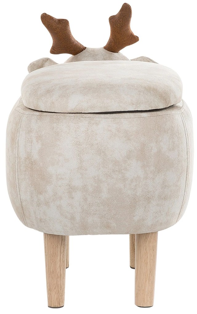 Pouf in tessuto beige REINDEER Beliani