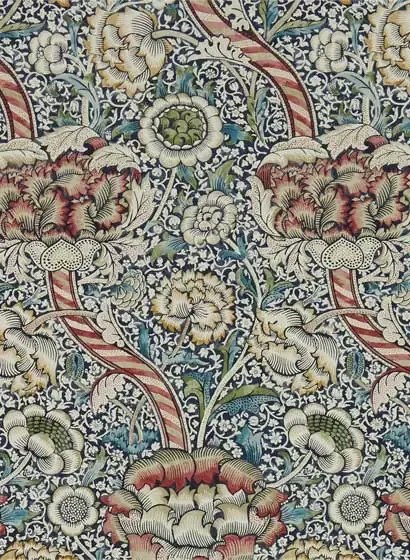 Morris & Co Carta da parati Wandle - Indigo/ Madder