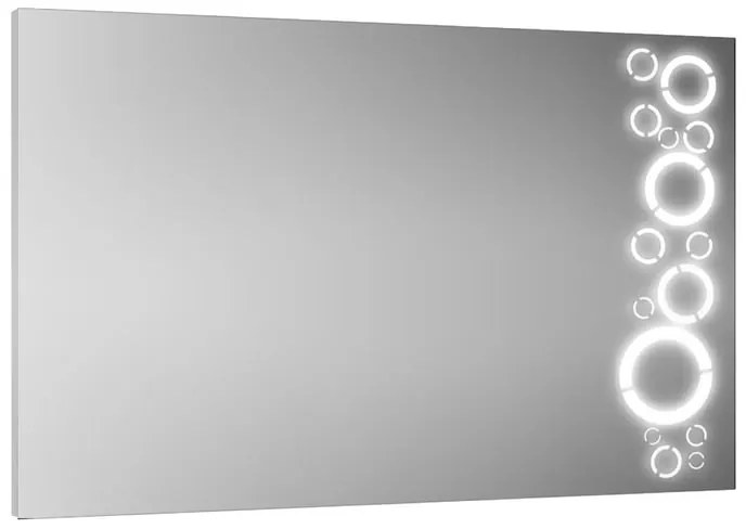 Specchio con illuminazione integrata bagno rettangolare Retroil L 120 x H 70 x P 2 cm grigio / argento
