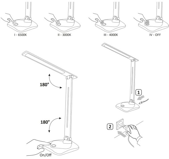Lampada da tavolo LED dimmerabile touch TOLEDO LED/8W/230V 3000-6500K