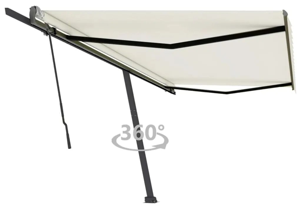 Tenda Da Sole Manuale Autoportante 500x300 Cm Crema /