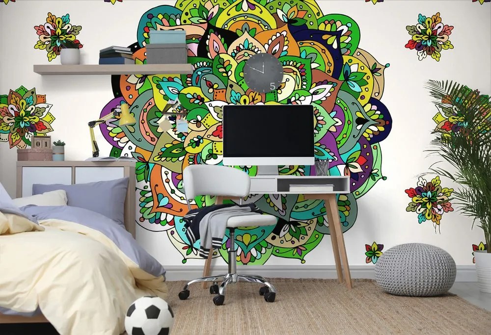 Carta da parati – Mandala verde