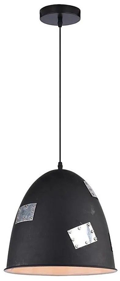 Lampadario a sospensione con filo PATCH 1xE27/60W/230V nero