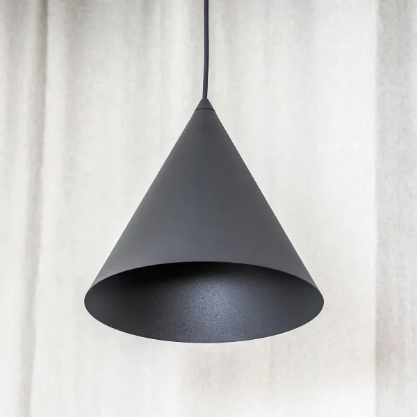 Lampada a sospensione su cavo ETNA II 1xE27/15W/230V Ø 25 cm nera