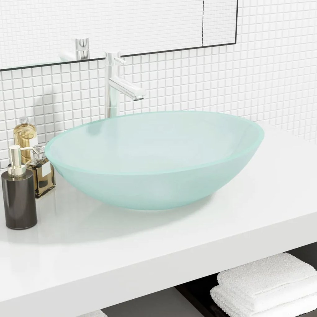 Lavandino İn Vetro 50x37x14 Cm Smerigliato /