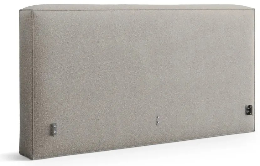 Letto matrimoniale imbottito grigio chiaro con contenitore con rete inclusa 140x200 cm Simon Olivia – Micadoni