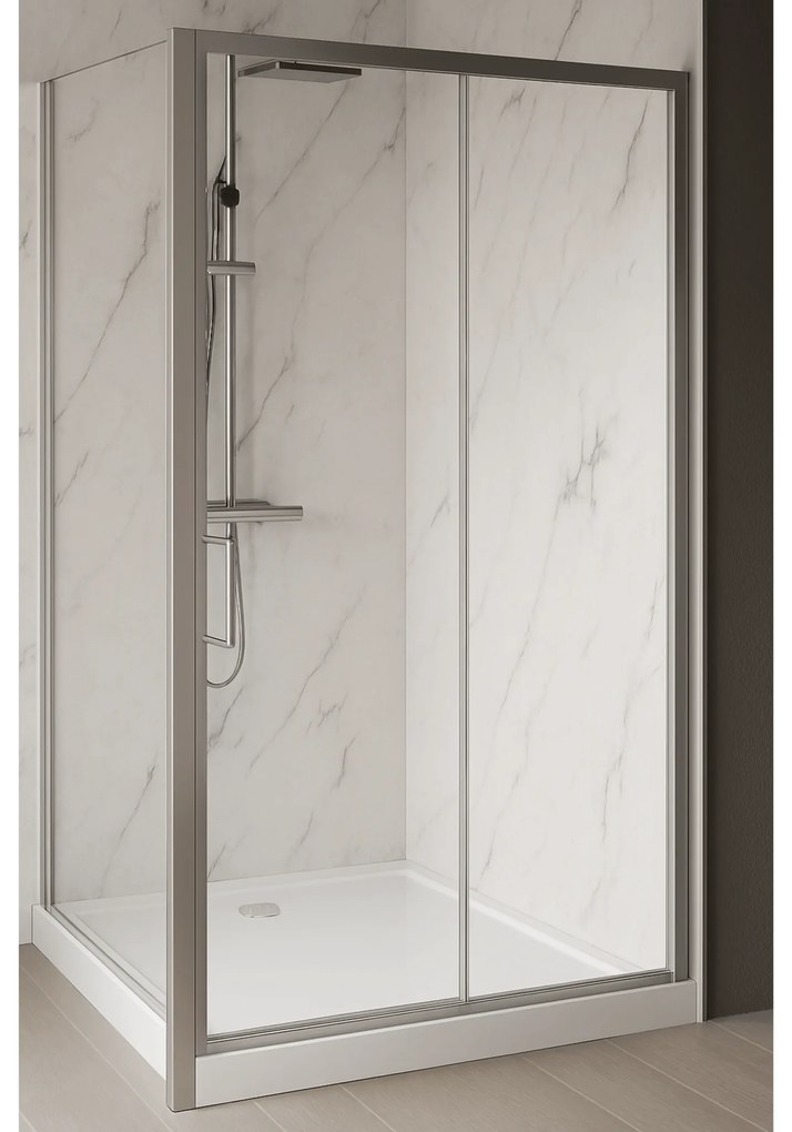 Box Doccia a Soffietto 70 Cm Novellini "Elyane" Argento Lucido/Vetro Trasparente