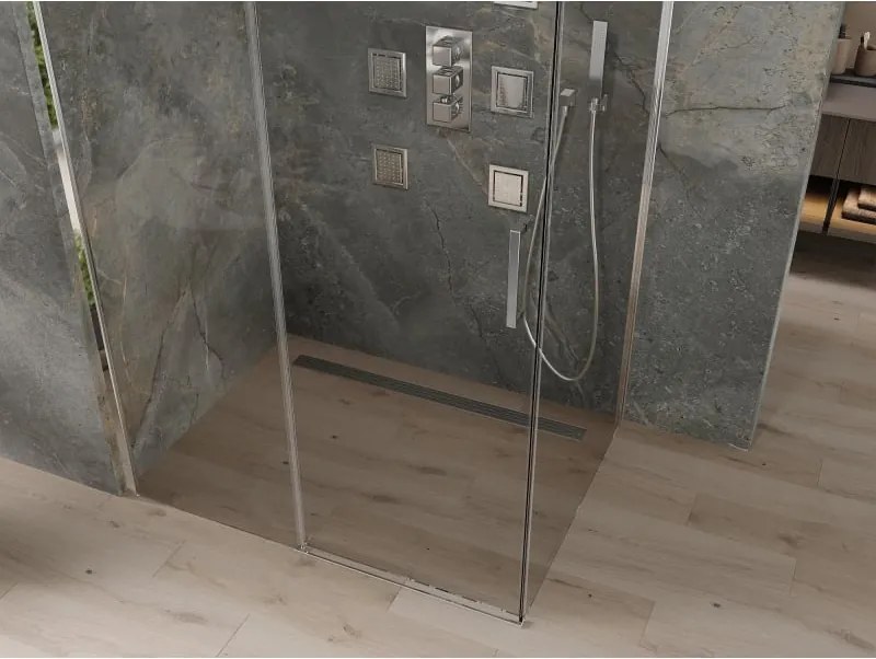 Mexen Omega cabina doccia scorrevole 100 x 80 cm, trasparente, cromo - 825-100-080-01-00