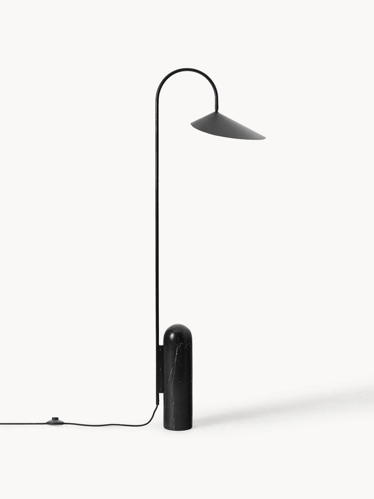 Lampada da terra orientabile con base in marmo Arum