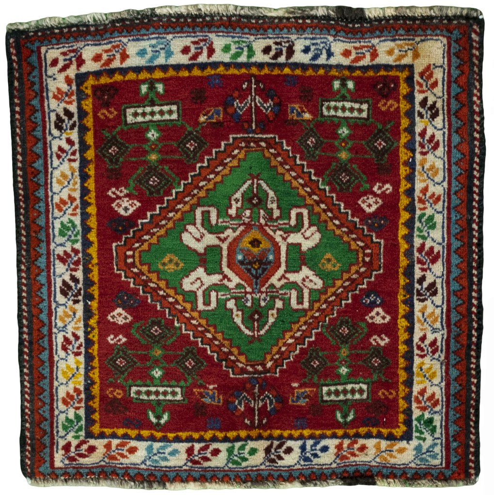 Shiraz Tappeto persiano 60x60 Rosso (Iran) Annodato A Mano