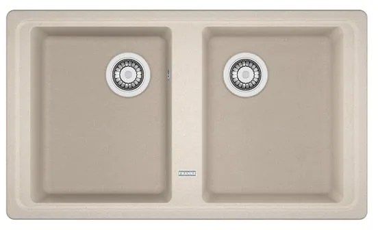 Lavello integrato 2 vasche in fragranite sabbia FRANKE Boston Sahara L 50 x L 86 cm