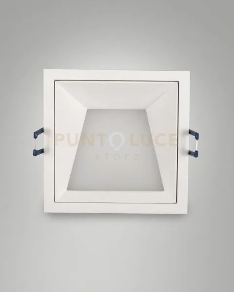 Kris incasso quadrato asimmetrico bianco 2700k 890lm 8w dimmerabile