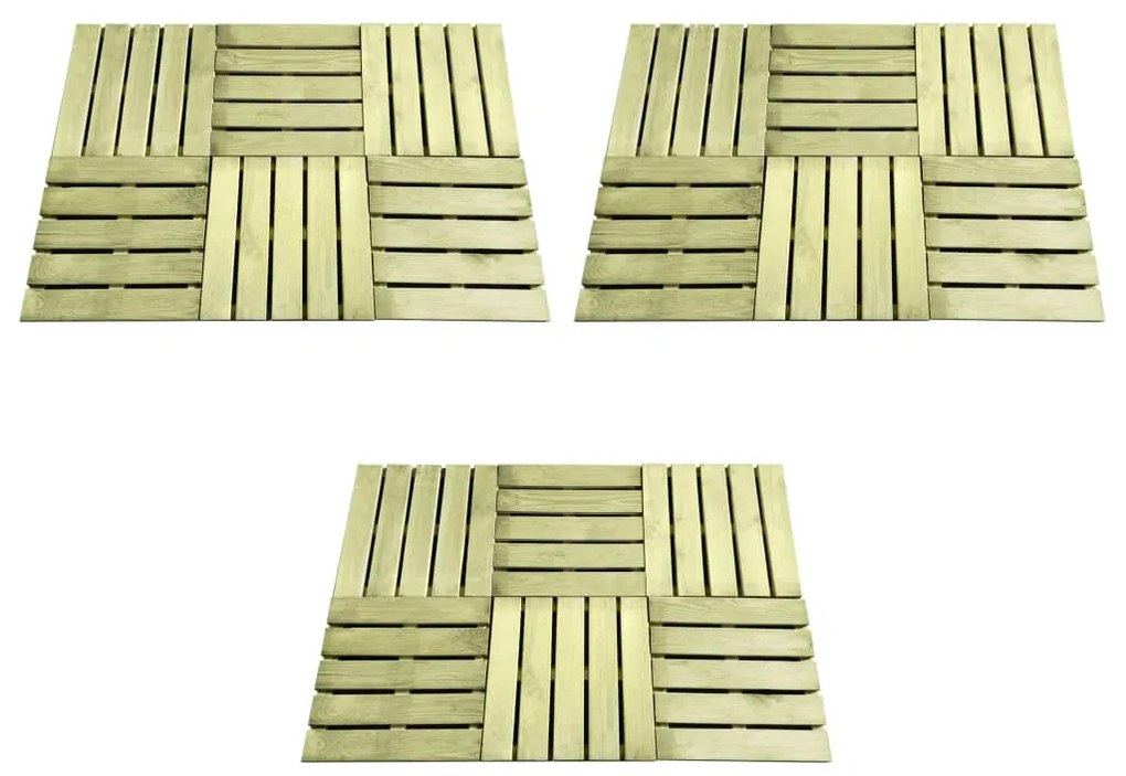 Piastrelle Per Esterni 18 Pz 50x50 Cm İn Legno Verde /