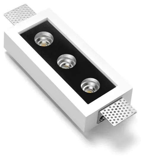 Faretto da incasso con fonte luminosa fisso Modulo LED TECNICO SAMO bianco verniciabileX8 cm Luce bianco caldo
