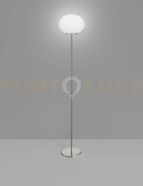 Lucciola lampada da terra p bianco satinato nickel satinato 1 luce ...