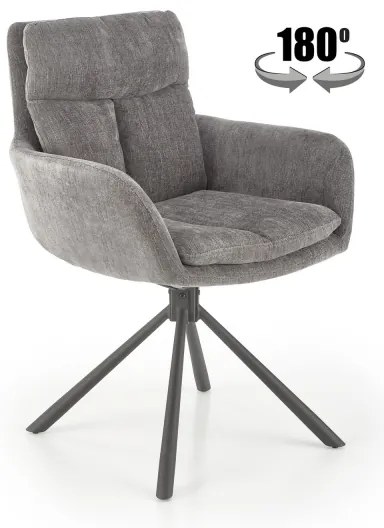 Sedia da pranzo HALSA, 1 pz., grigia